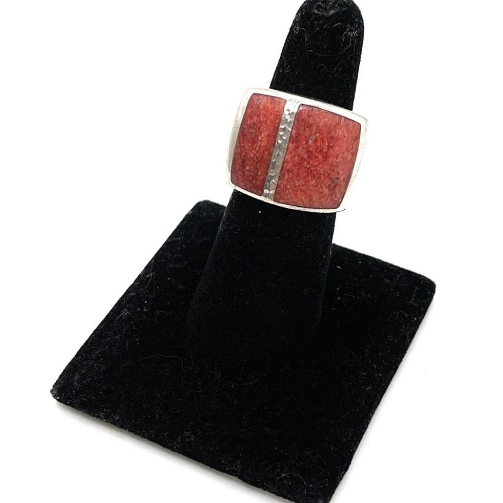 R1430 Retired Silpada Coral Ring Size 6